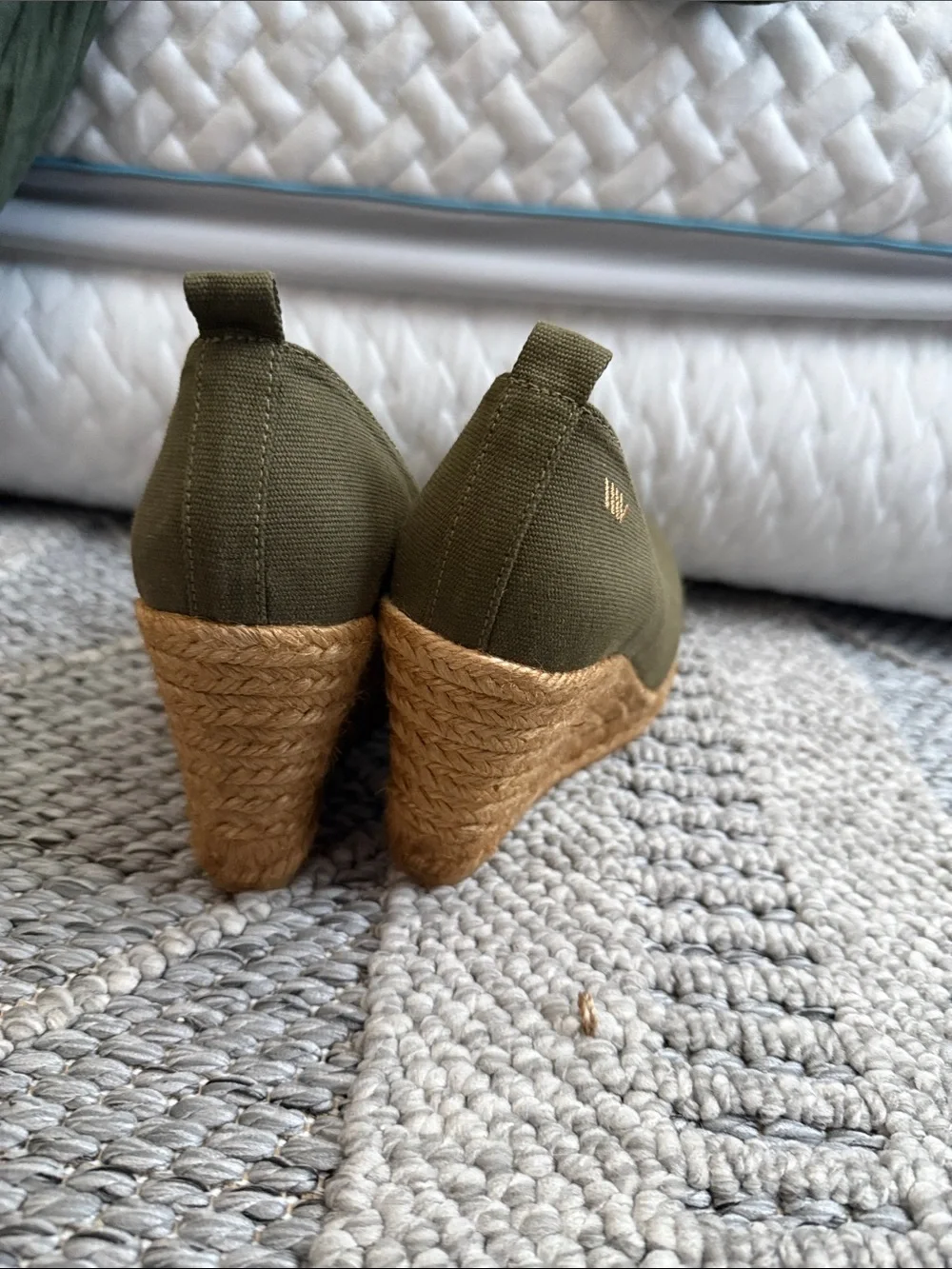VISCATA Olive Canvas Espadrille Wedge - Stylish Slip-On Wedges